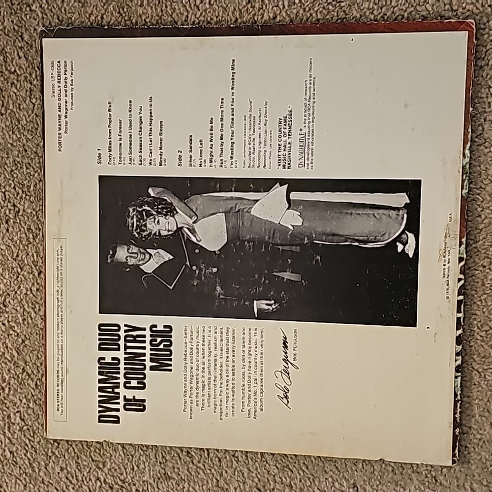Dolly Parton & Porter Wayne Vinyl Record 1970 - Picture 2 of 6